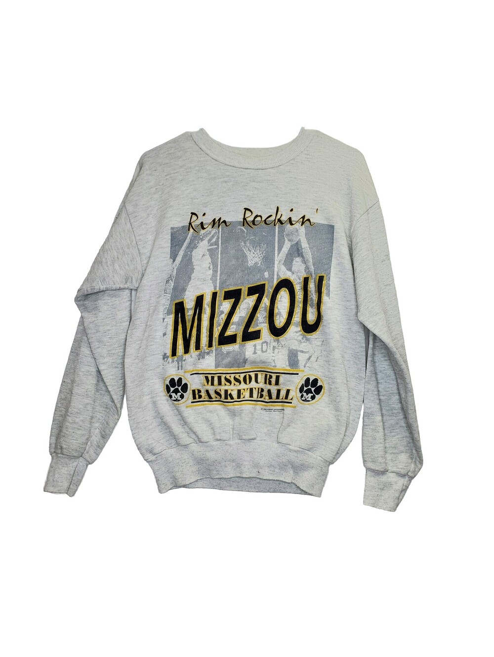 1990 Lee Rim Rockin Mizzou Missouri Basketball Long Sleeve Sweatshirt